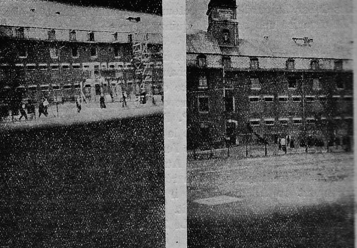 Photos clandestines de prisonniers à la Citadelle de Liège (1942). (Source : Lohest et Kreit)